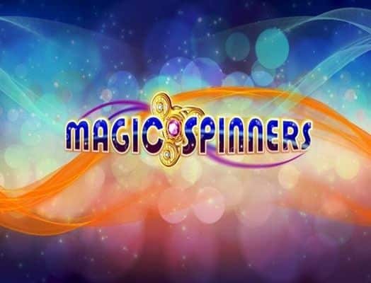 The logo of the Magic Spinners slot game.