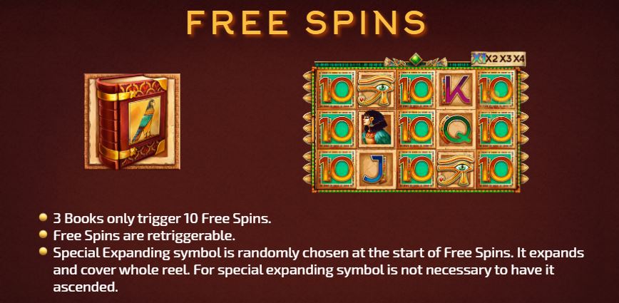 Bonus game with free spins.