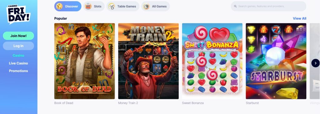 casino friday games