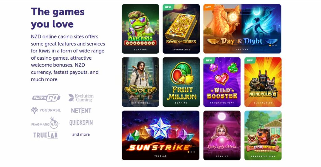NZD online casino features