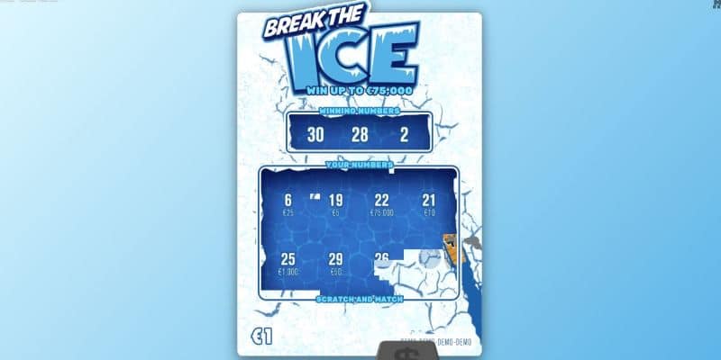 screenshot of the break the ice scratch game