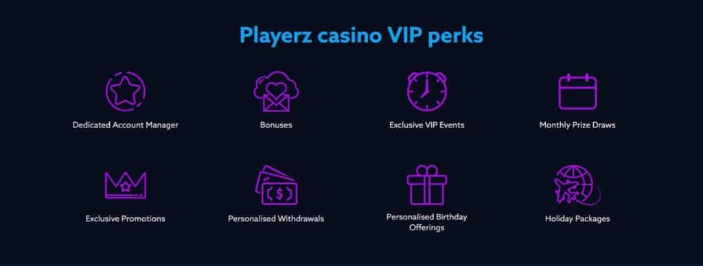 available VIP program perks