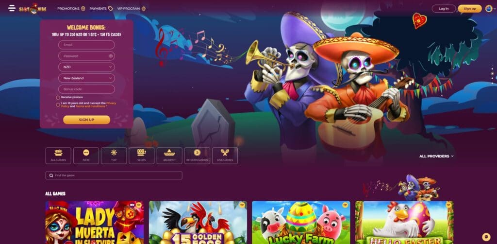slotvibe casino homepage