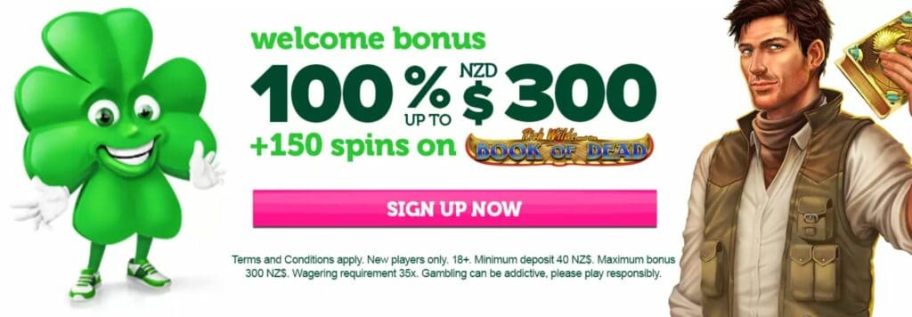 casino luck welcome bonus for NZ