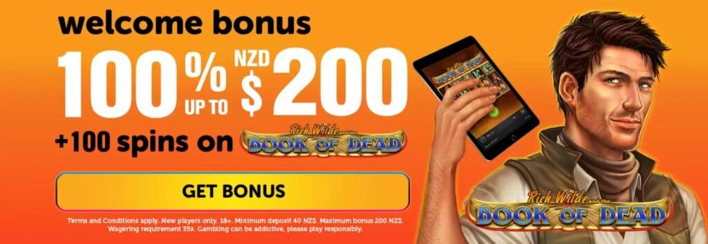 Welcome bonus at WildSlots casino for NZ