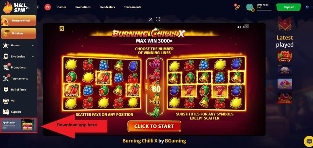 Hellspin casino app
